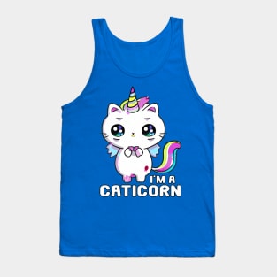 Kawaii I'm a Caticorn Unicorn Cat Kittycorn Tank Top